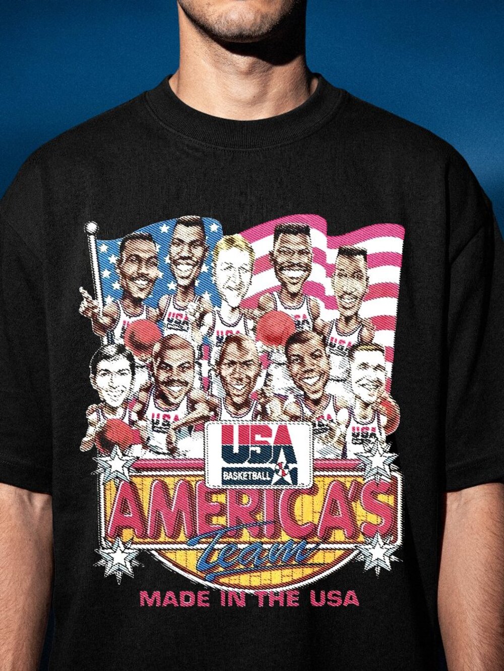 1992 USA DREAM TEAM America's team Graphic T shirt Vintage style NEW Unisex NBA